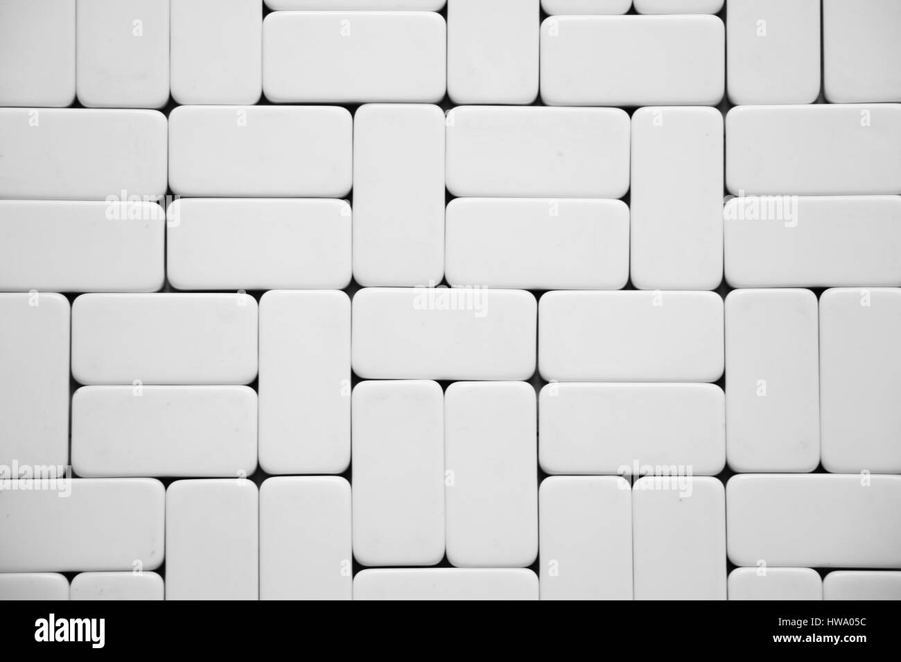 Vuoto ad incastro bianco Texture del Domino Foto Stock