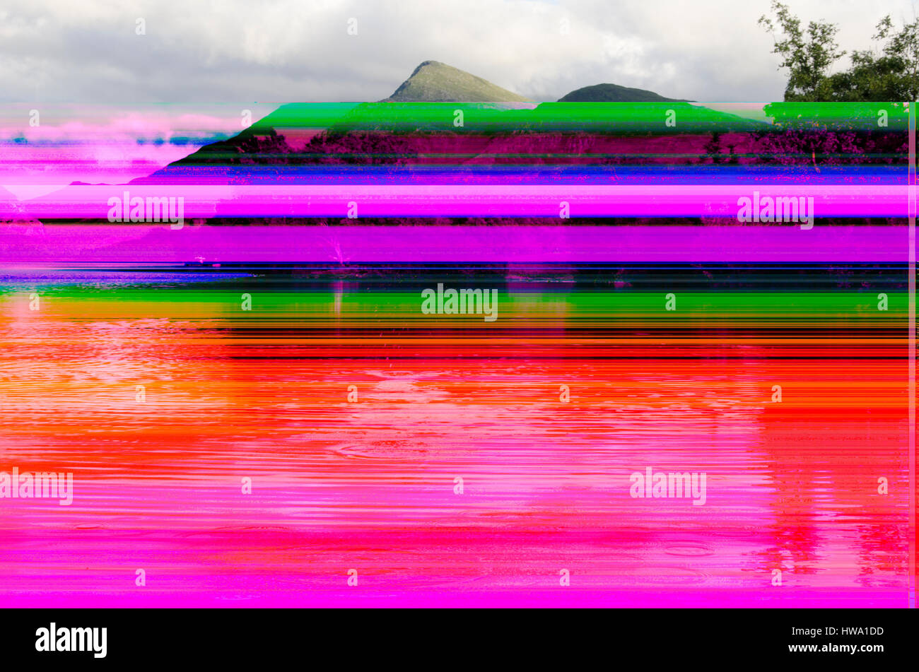 Vista colorate montagne Foto Stock