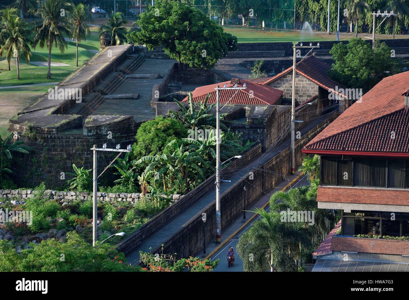 Filippine, isola di Luzon, Manila, Intramuros Historic District e dei bastioni della città vecchia Foto Stock