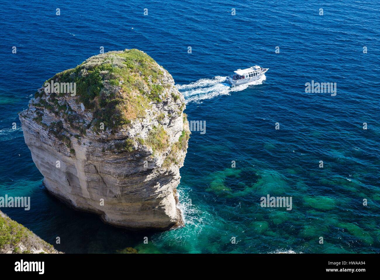 Francia, Corse du Sud, Bonifacio, rock Grain de Sable Foto Stock
