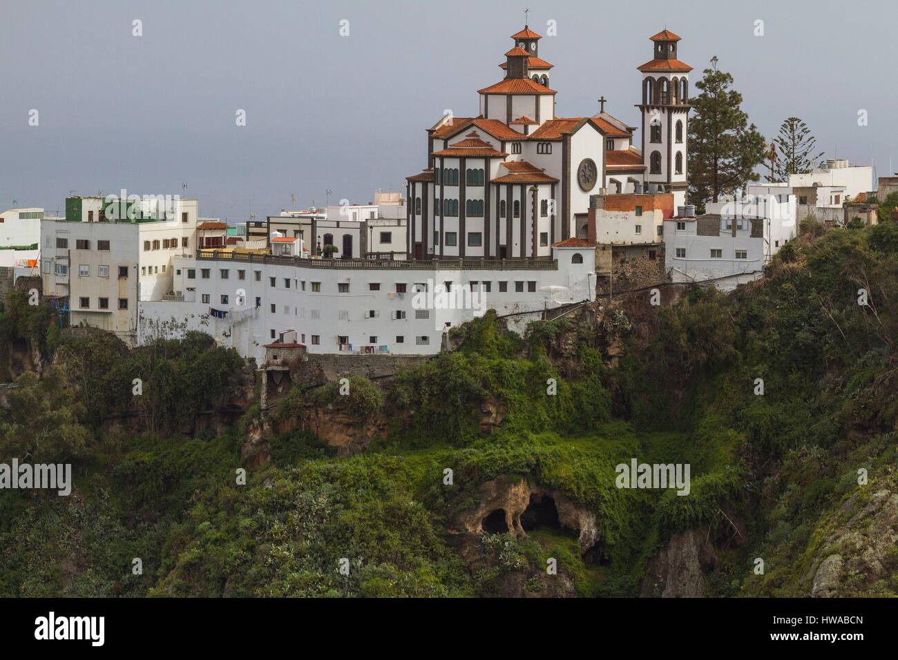 Spagna isole canarie Gran Canaria Island, la chiesa di Nostra Signora della Candelaria in Moya Foto Stock