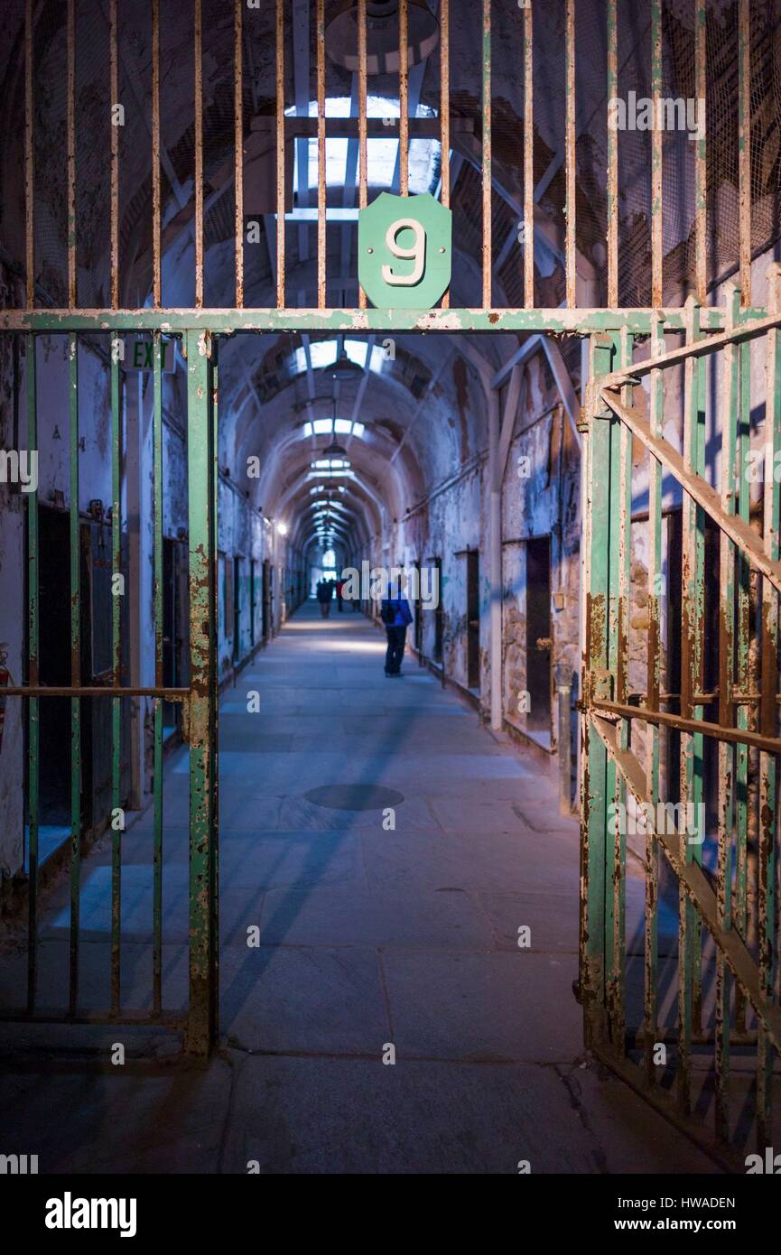 Stati Uniti, Pennsylvania, Philadelphia, stato orientale Penintentiary, prigione costruita nel 1829, interno Foto Stock