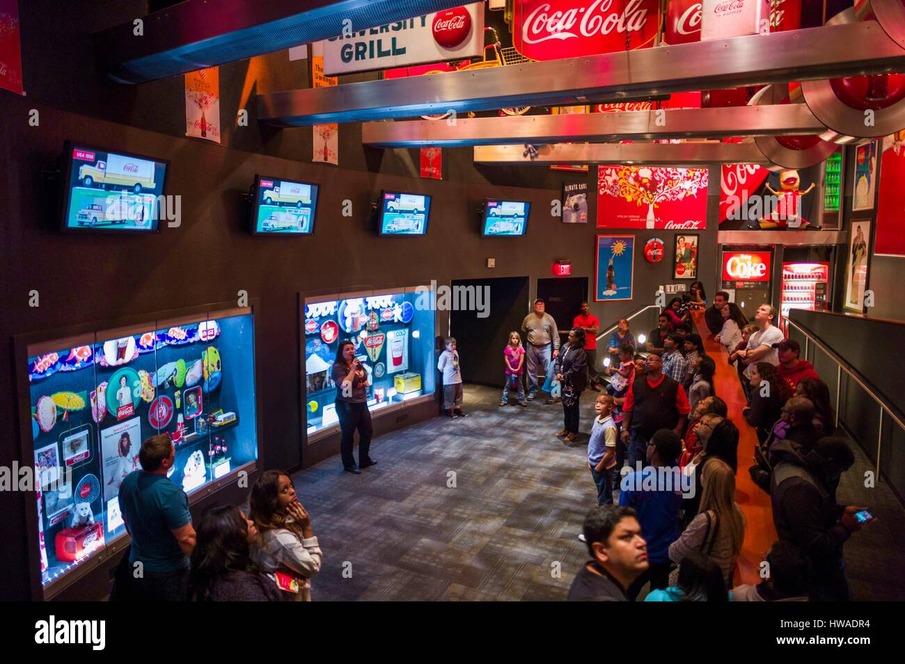 Stati Uniti, Georgia, Atlanta, Coca Cola World, il Museo della Coca Cola, interno Foto Stock