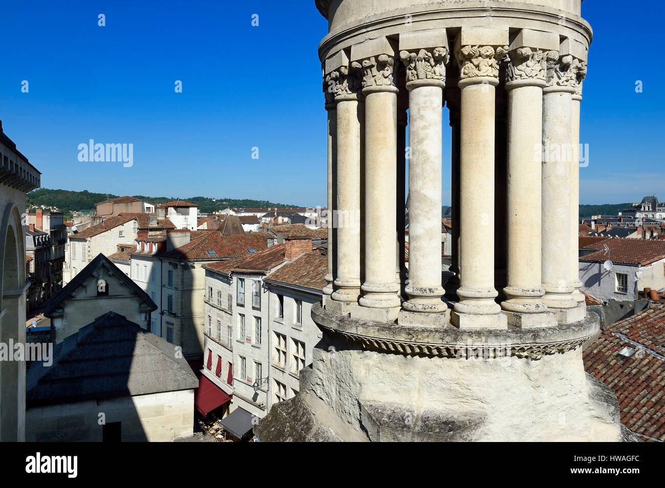 Francia - Dordogne, Bianco Perigord, Perigueux, San Front cattedrale, fermo sulla rotta di Santiago de Compostela elencati come patrimonio mondiale dall' UNESCO, piccolo Foto Stock