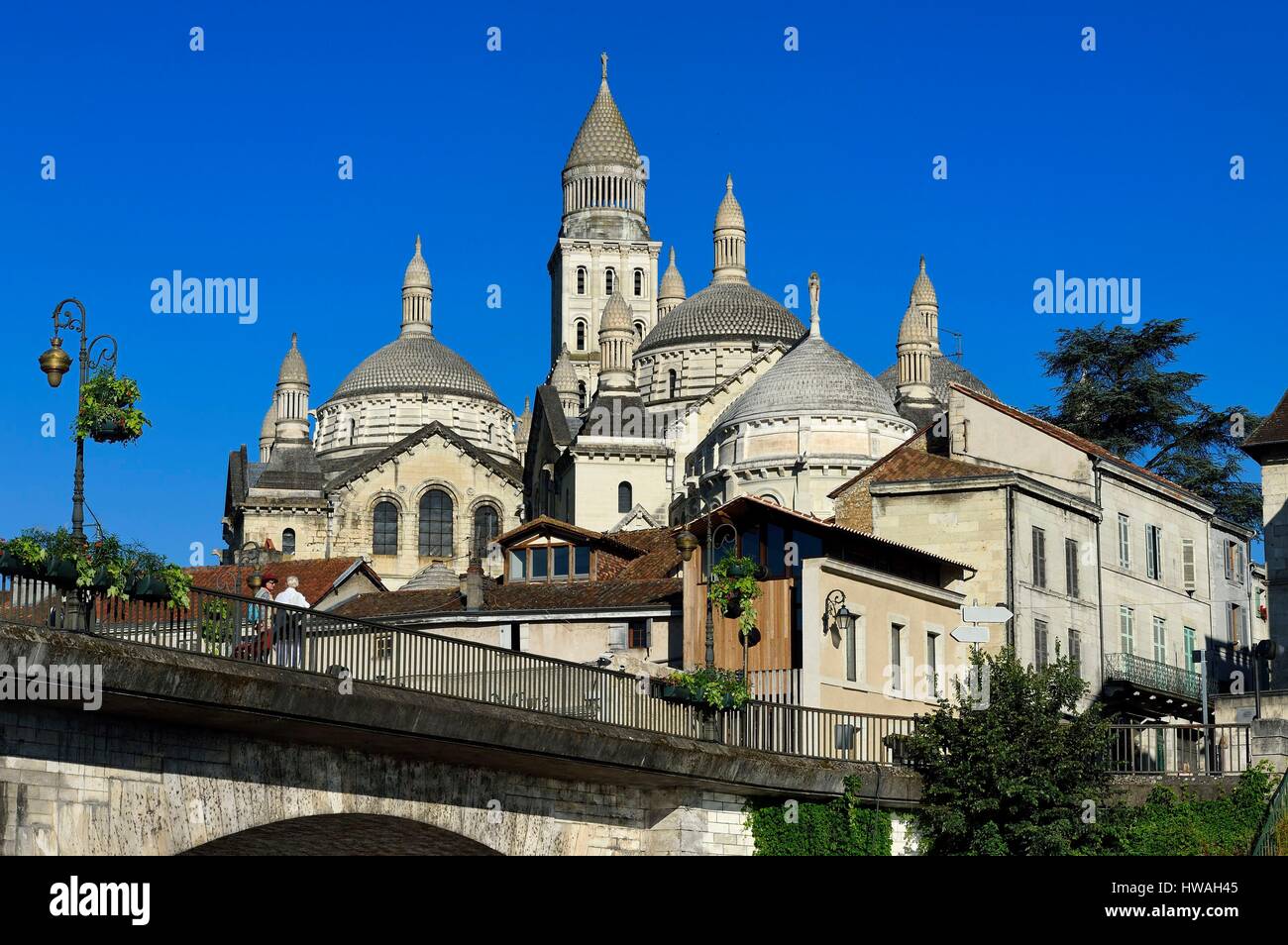 Francia - Dordogne, Bianco Perigord, Perigueux, San Front cattedrale, fermo sulla rotta di Santiago de Compostela elencati come patrimonio mondiale dall'UNESCO, Foto Stock