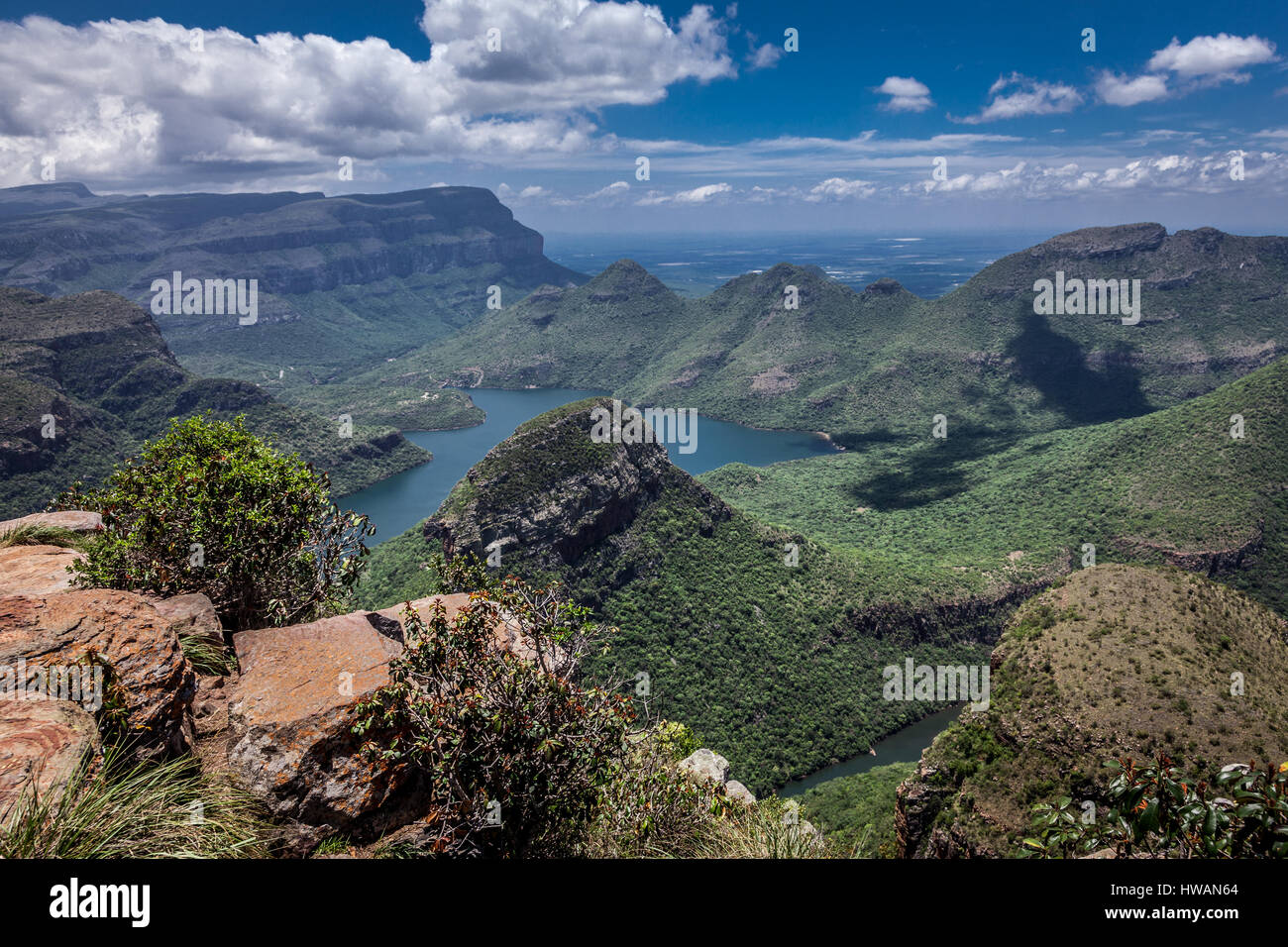 Scenario mozzafiato del Panorama Route in Sud Africa - Blyde River Canyon Foto Stock