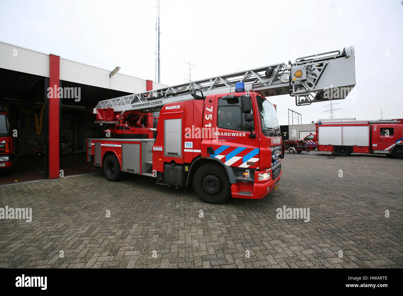Stazione dei vigili del fuoco in Olanda Foto Stock