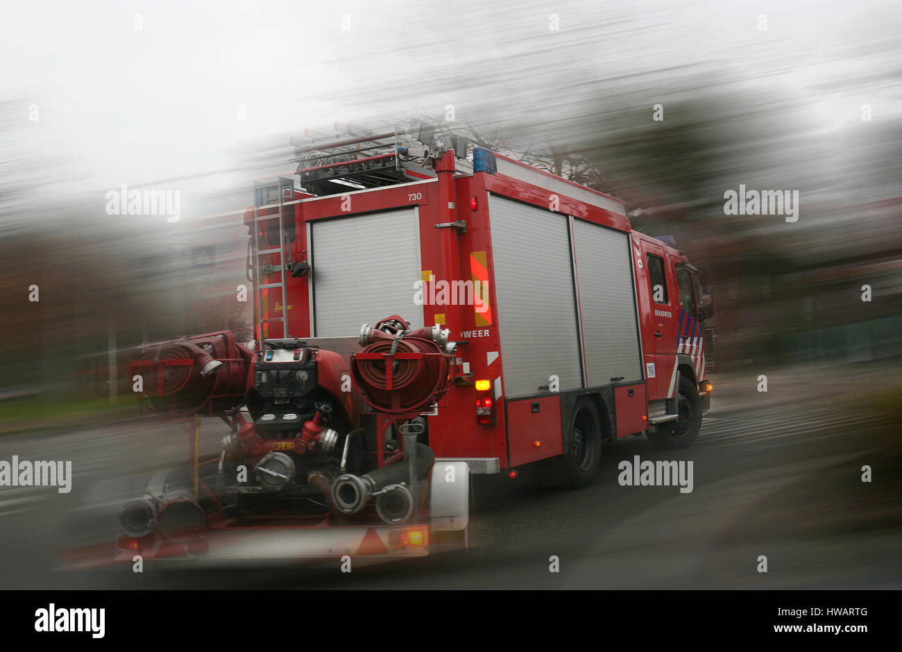 Stazione dei vigili del fuoco in Olanda Foto Stock
