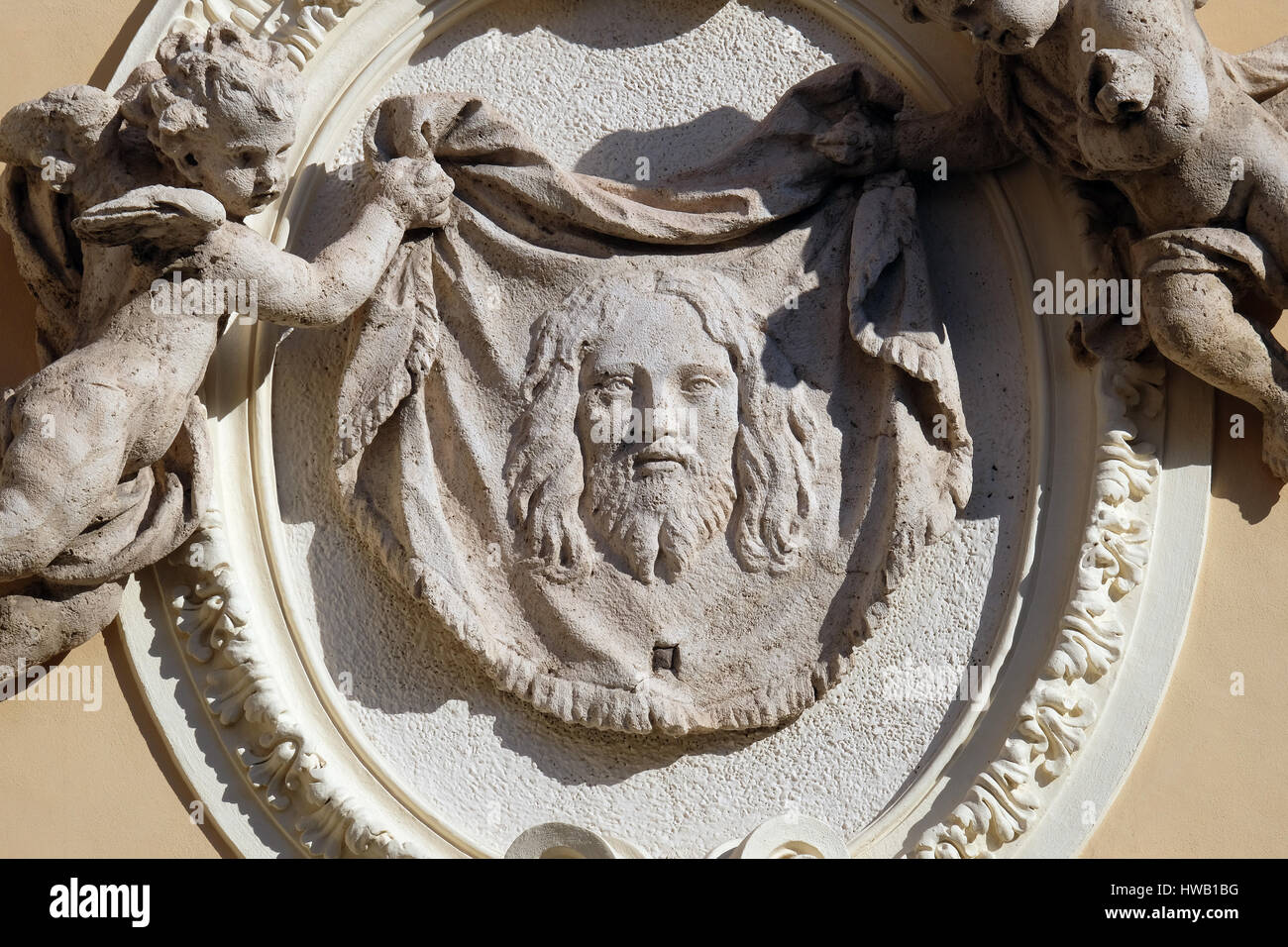 Velo della Veronica, Basilica di San Silvestro la prima (di San Silvestro in Capite) in Italia a Roma il 03 settembre 2016. Foto Stock