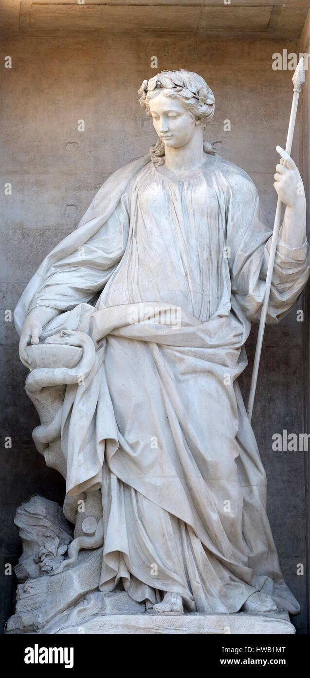 La statua di salute, la Fontana di Trevi a Roma. Fontana di Trevi è uno del più famoso di Roma, Italia Foto Stock