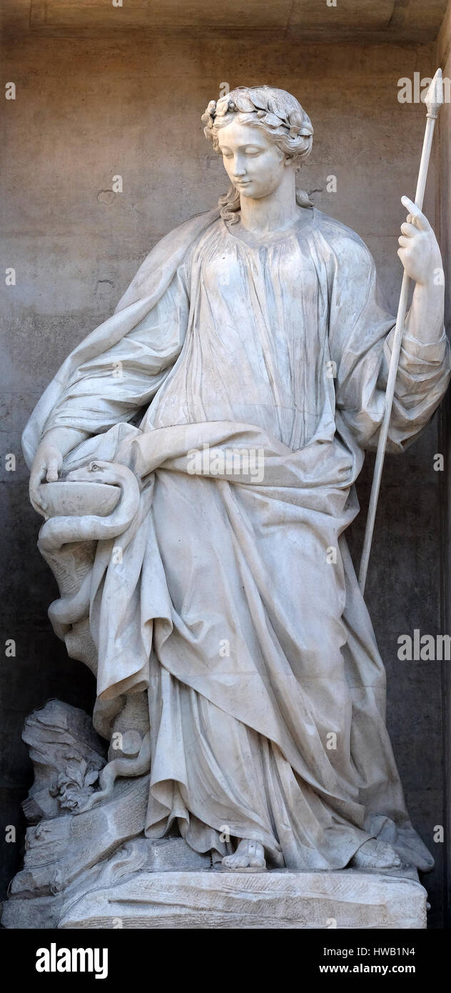 La statua di salute, la Fontana di Trevi a Roma. Fontana di Trevi è uno del più famoso di Roma, Italia Foto Stock