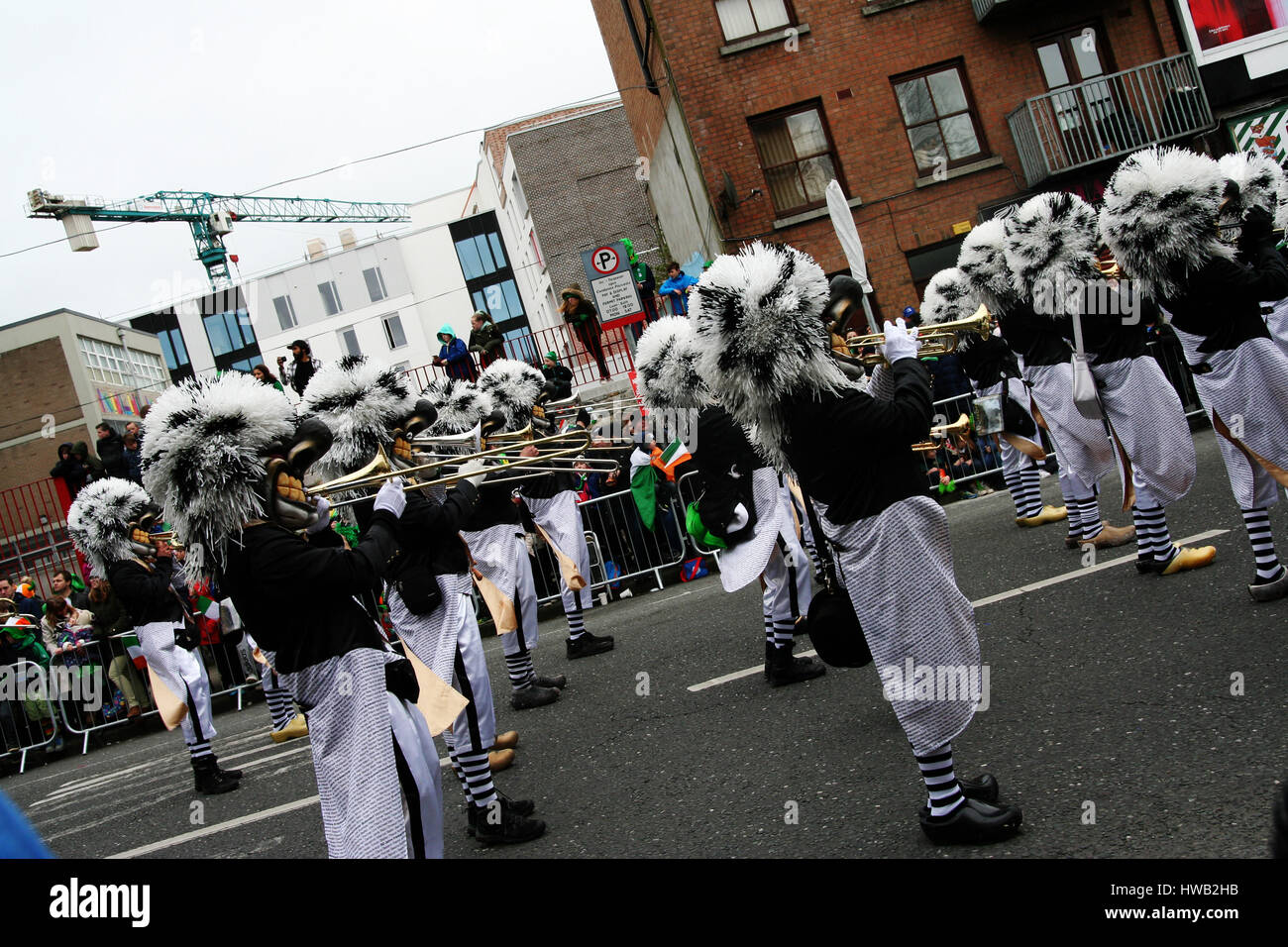 Il giorno di San Patrizio Parade, Dublino, Irlanda Foto Stock