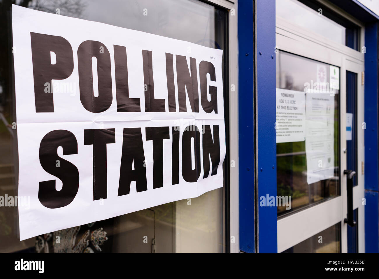 Stazione di votazione Foto Stock
