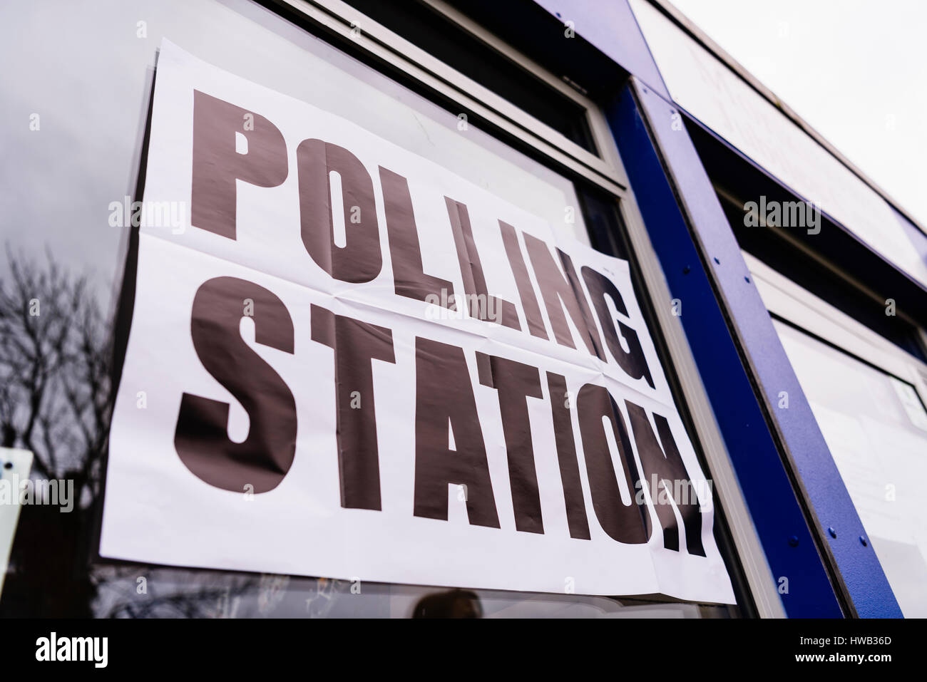 Stazione di votazione Foto Stock