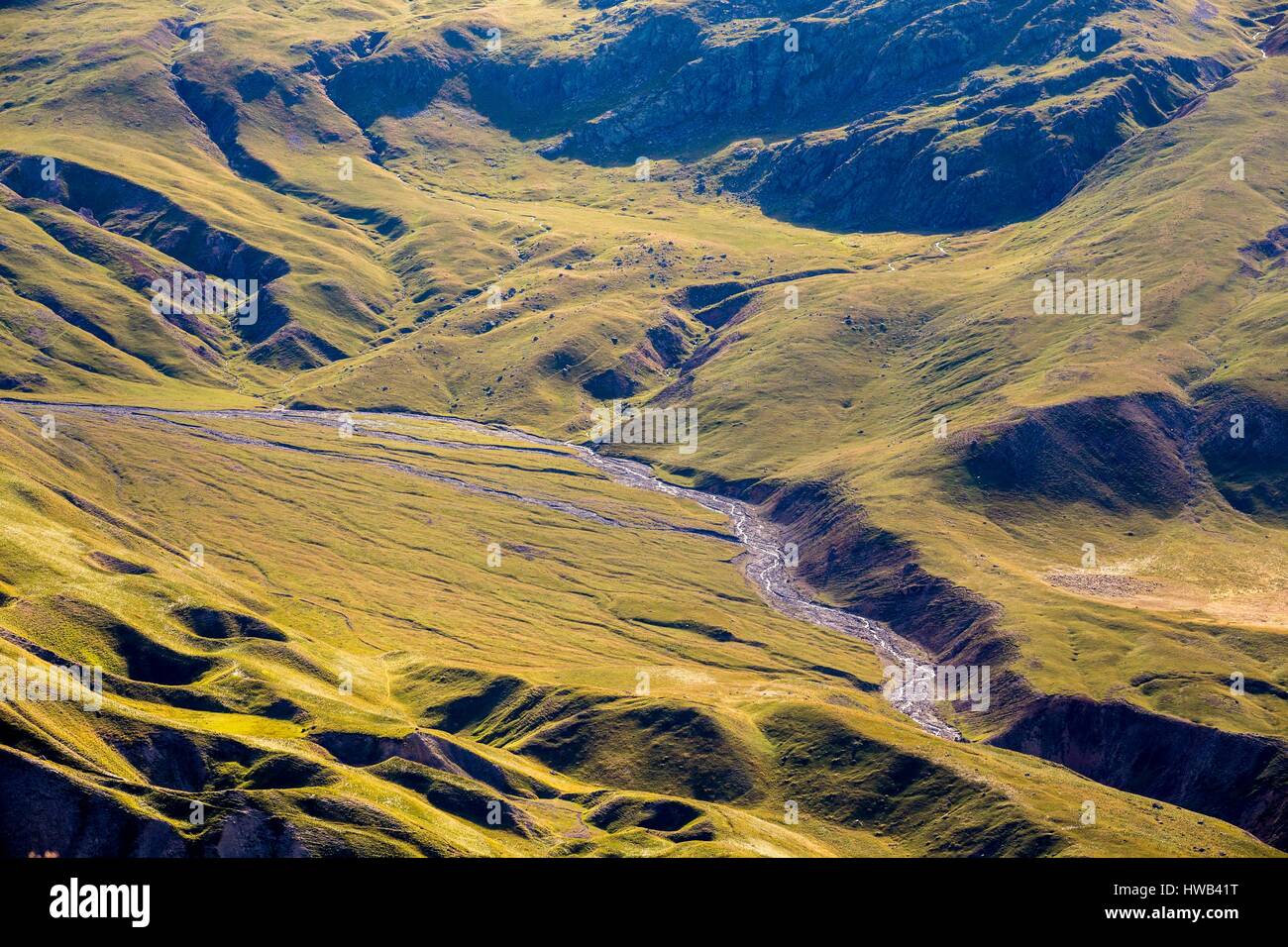 Francia, Alpes Maritimes, il Parco Nazionale del Mercantour, Haute Tinee, valle del Salso Moreno Foto Stock