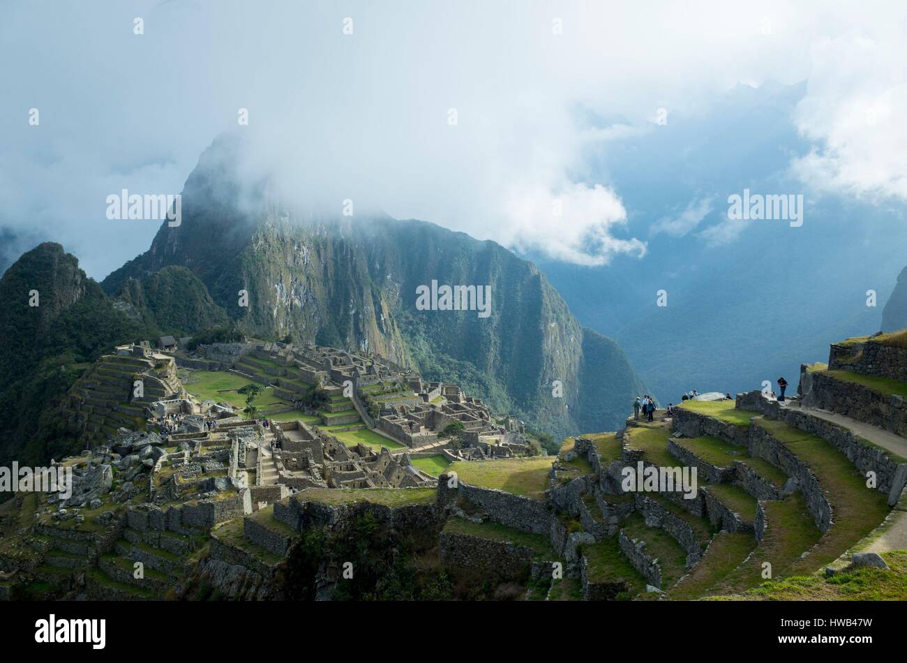 Il Perù, area di Cusco e Machu Picchu sito elencato come patrimonio mondiale dall' UNESCO, a oltre 2400 metri sopra il livello del mare Foto Stock