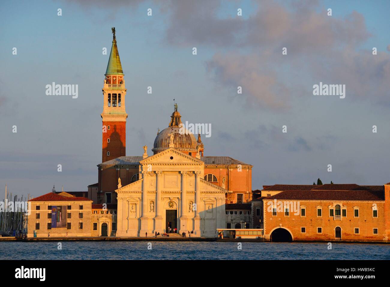 L'Italia, Veneto, Venezia, elencato come patrimonio mondiale dall' UNESCO, San Marco district, chiesa di San Giorgio Maggiore Foto Stock