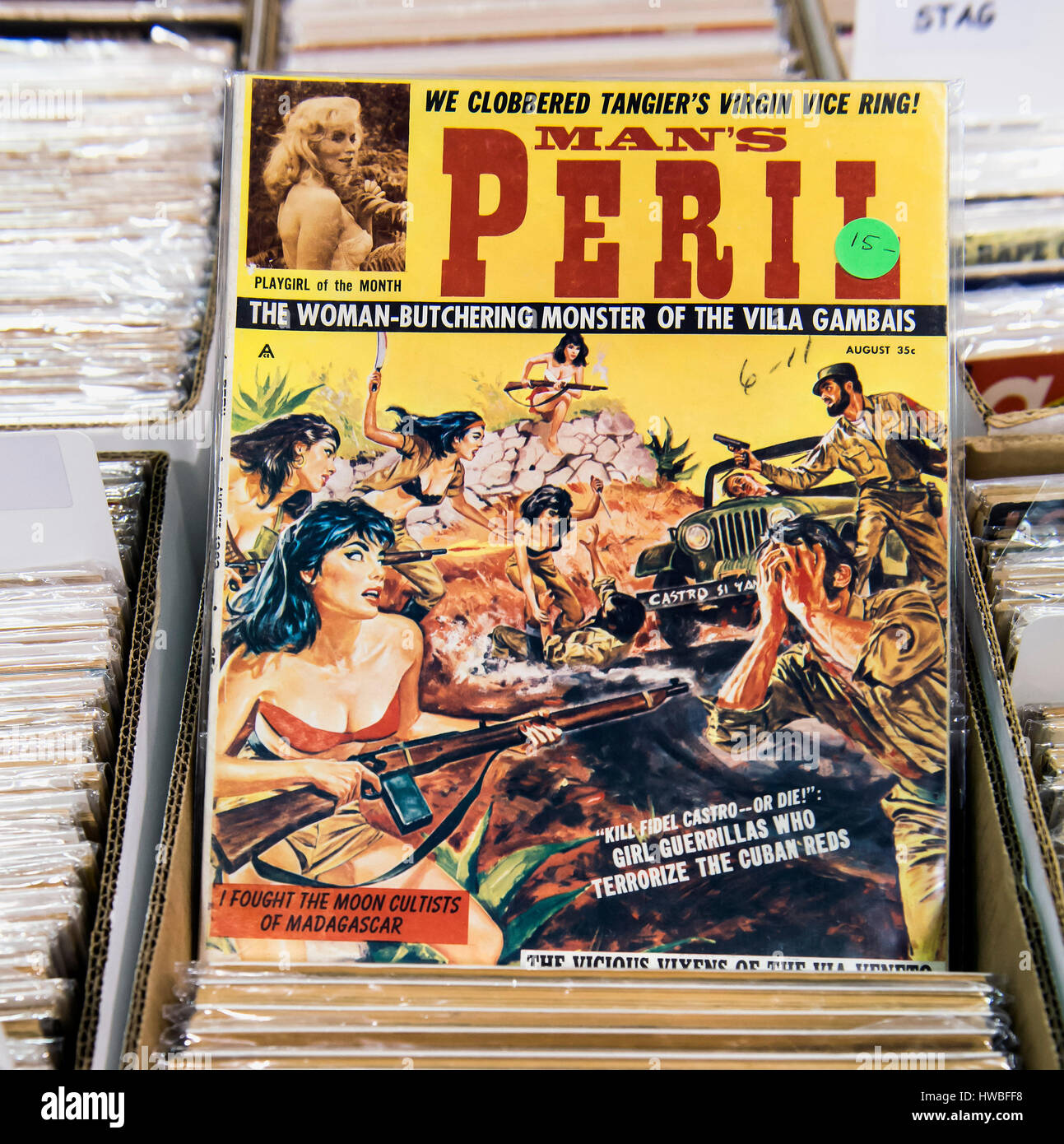 Glendale, California, Stati Uniti d'America. Xix Mar, 2017. La trentottesima annuale di Los Angeles Vintage Paperback collezionisti mostrano il più grande spettacolo del mondo nel suo genere, offre la messa in commercio di fantascienza, mistero e romanticismo, hard-boiled detective e altra pasta di legno paperback che erano popolari durante la metà e la fine del ventesimo secolo. Credito: Brian Cahn/ZUMA filo/Alamy Live News Foto Stock