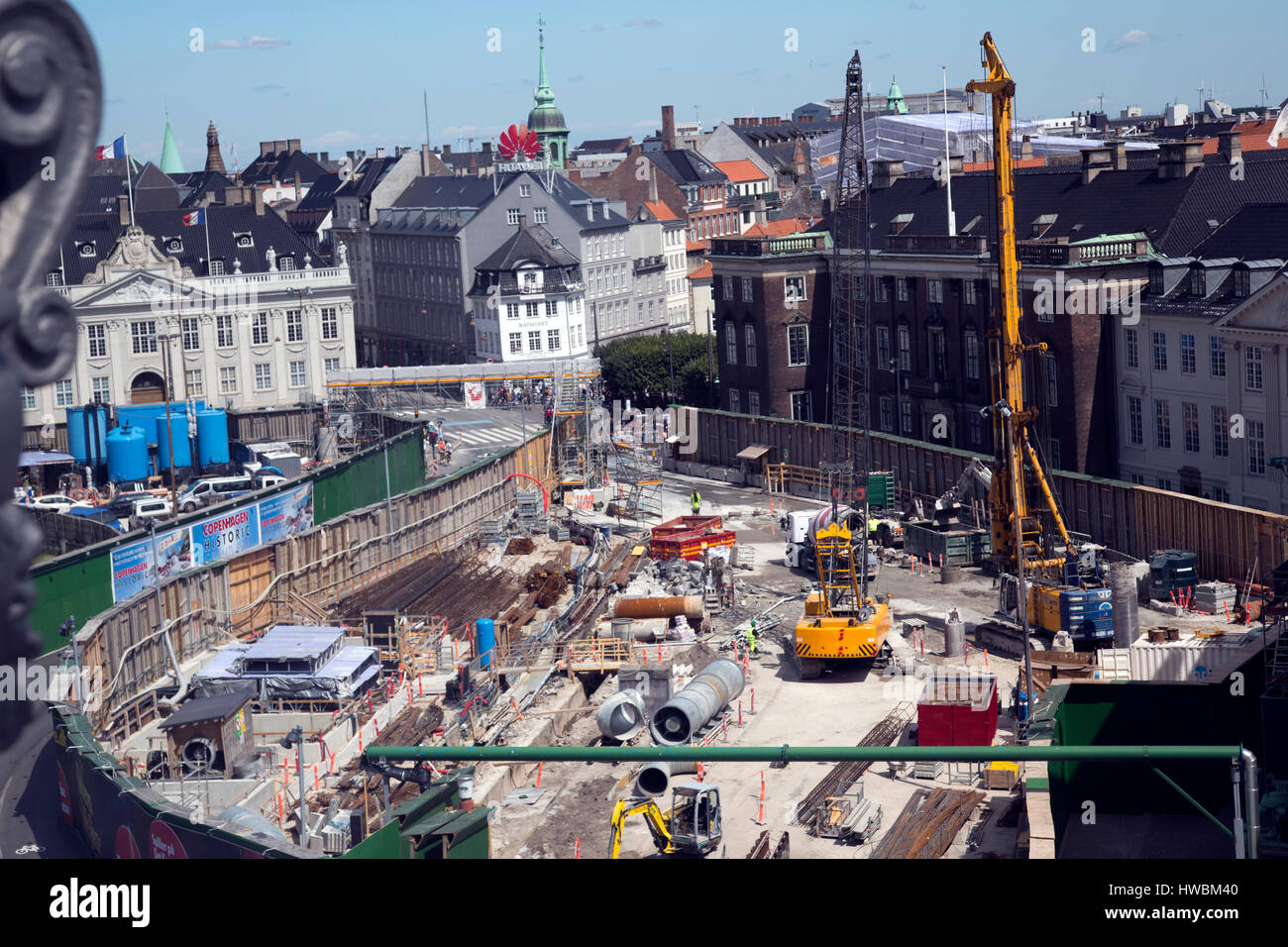 Sito in costruzione, Copenhagen, Danimarca Foto Stock