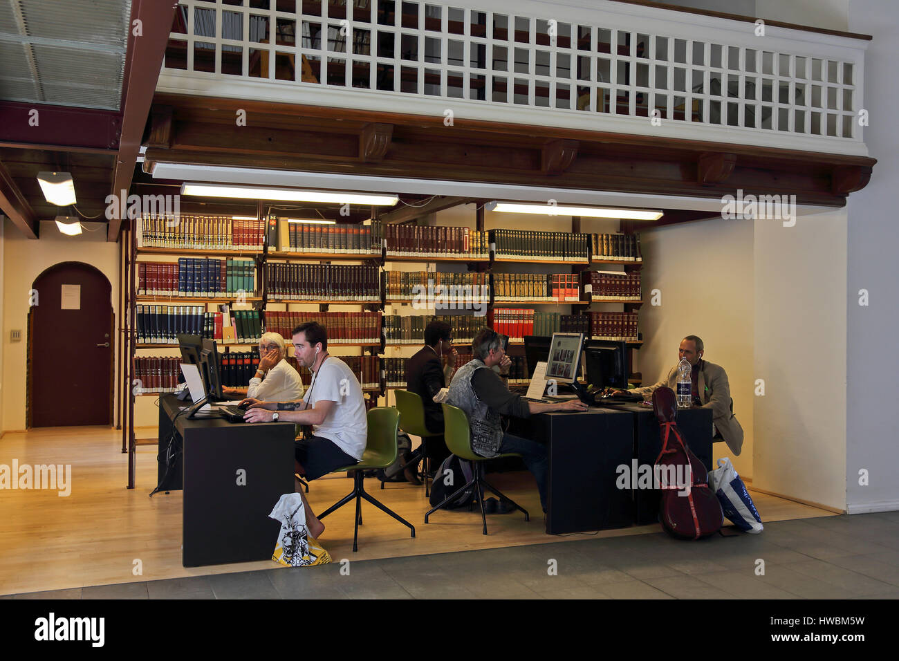 Interno del Diamante Nero libreria, Copenhagen, Danimarca Foto Stock