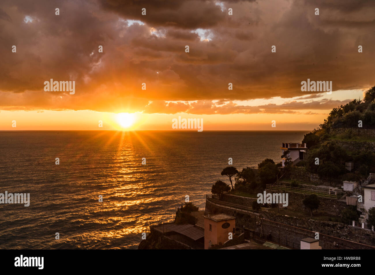 Tramonto italiano Foto Stock