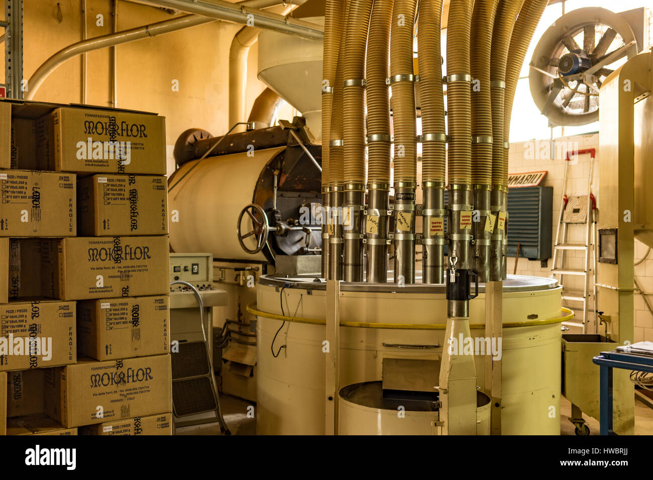 Coffee roastery a Firenze, Italia Foto Stock