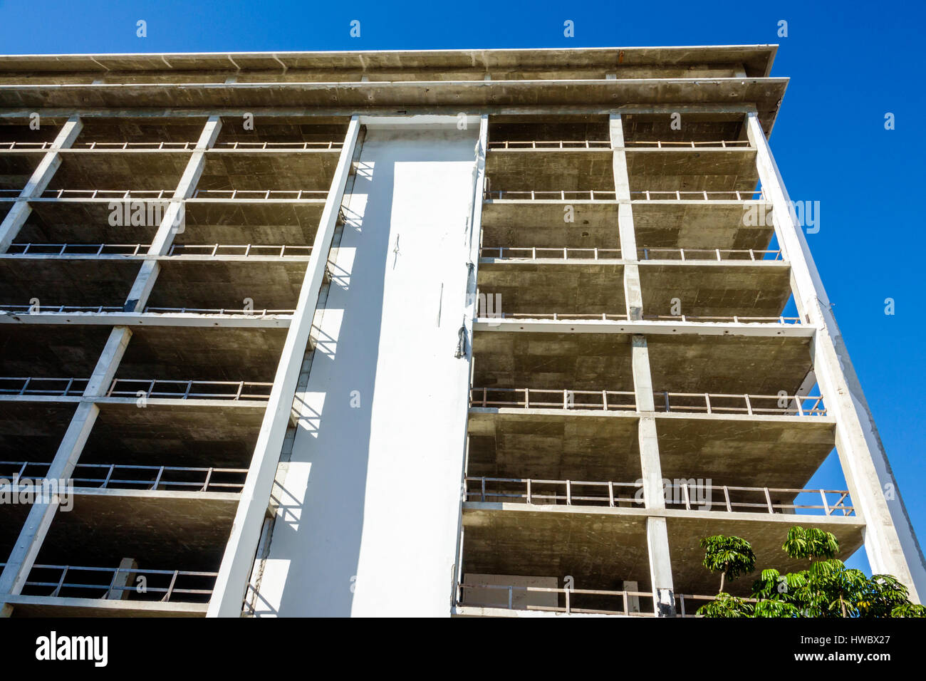 Miami Beach Florida, West Avenue, edificio, eviscerato, alto, struttura, ex South Shore Hospital, riqualificazione, visitatori viaggio turistico viaggio t Foto Stock