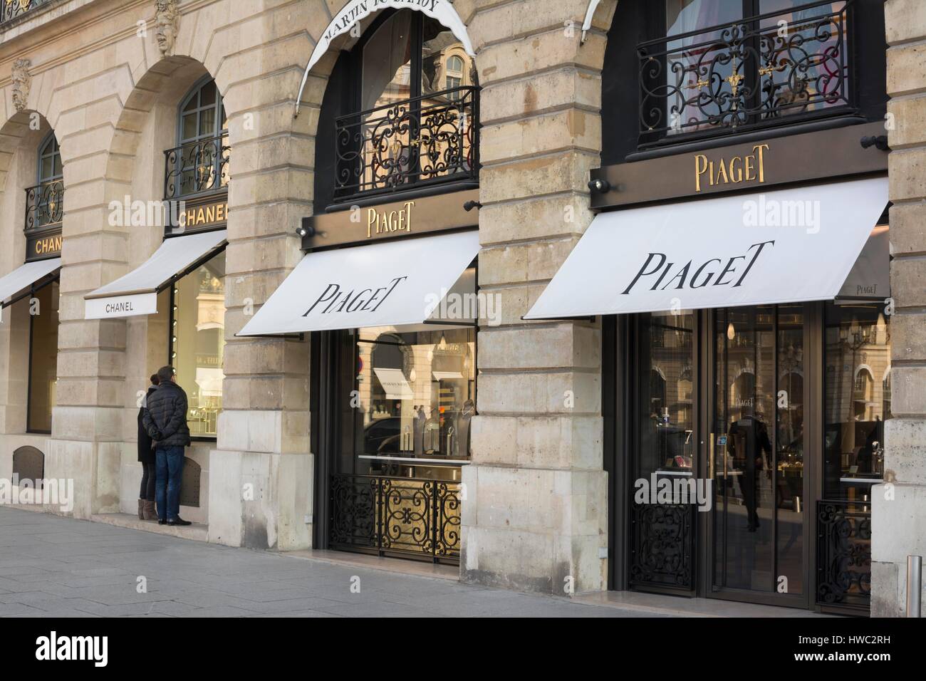 Negozio Piaget in Place Vendome. Parigi. Francia Foto Stock