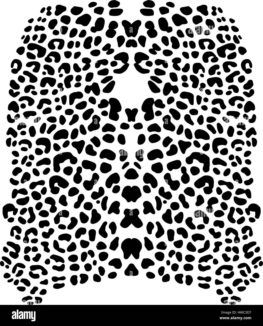 Sfondo vettoriale di leopard pattern della pelle Illustrazione Vettoriale