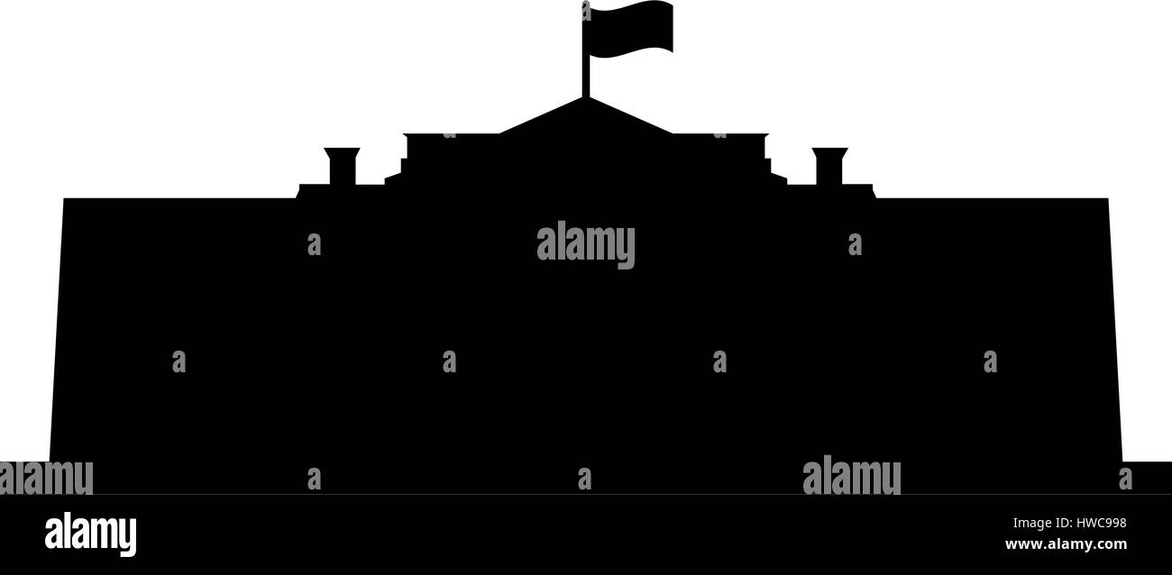 Casa bianca icona illustrato su sfondo bianco in vettore Illustrazione Vettoriale