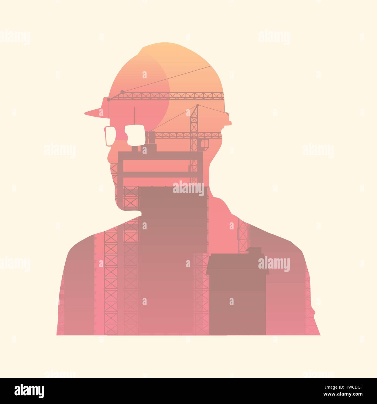 Mentalità umana pensare di aspirazione del concetto di fantasia Illustrazione Vettoriale