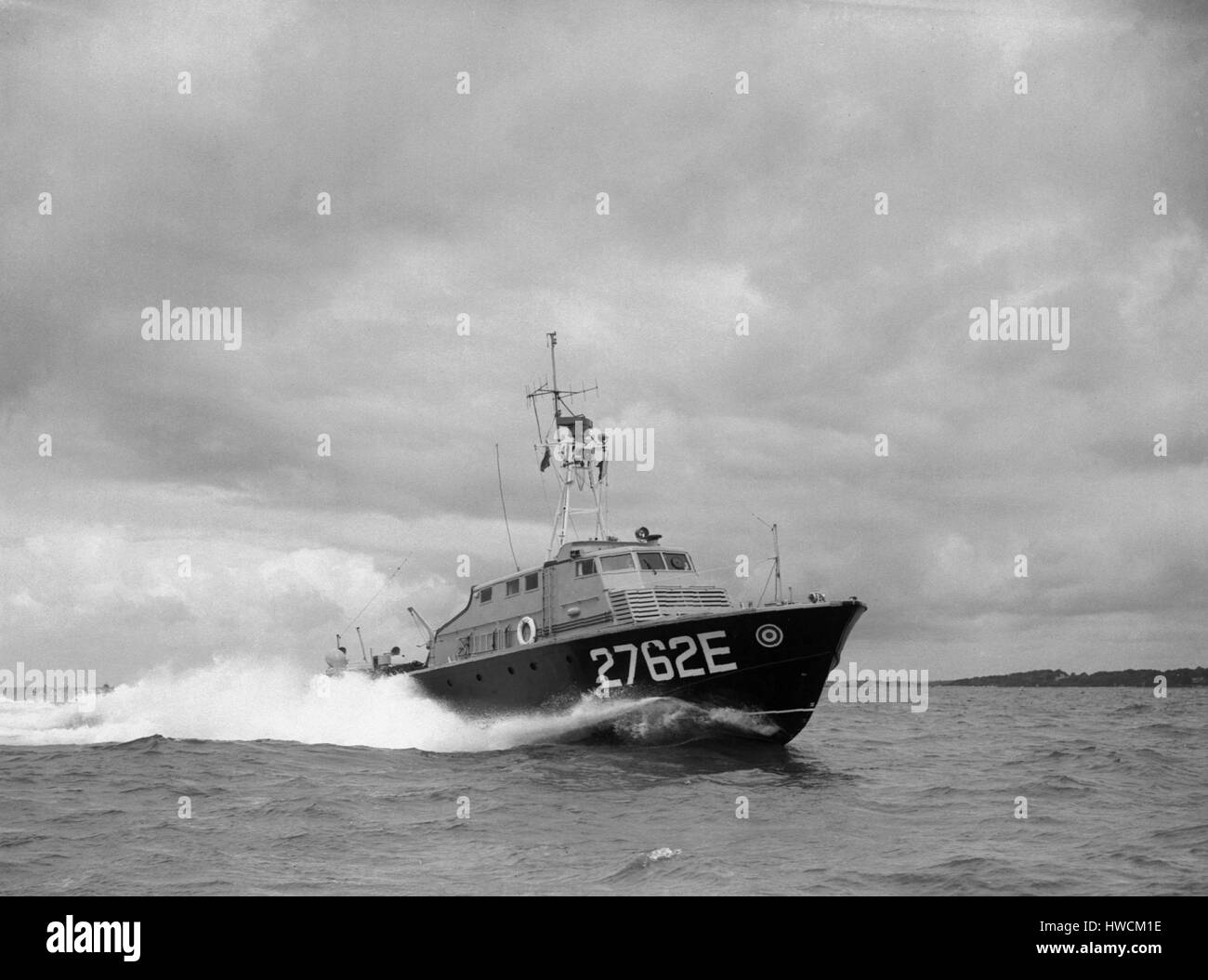 AJAX NEWS & FEATURE SERVICE. 7 Giugno, 1956. SOLENT, Inghilterra. -L'ASR PROVE IN MARE- aria mare imbarcazioni di salvataggio 2762E A VELOCITÀ NEL SOLENT. Foto:l'AJAX NEWS & FEATURE SERVICE/VT collezione REF:VT2236 Foto Stock
