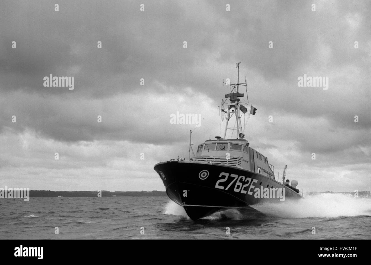AJAX NEWS & FEATURE SERVICE. 7 Giugno, 1956. SOLENT, Inghilterra. -L'ASR PROVE IN MARE- aria mare imbarcazioni di salvataggio 2762E A VELOCITÀ NEL SOLENT. Foto:l'AJAX NEWS & FEATURE SERVICE/VT collezione REF:VT2237 Foto Stock