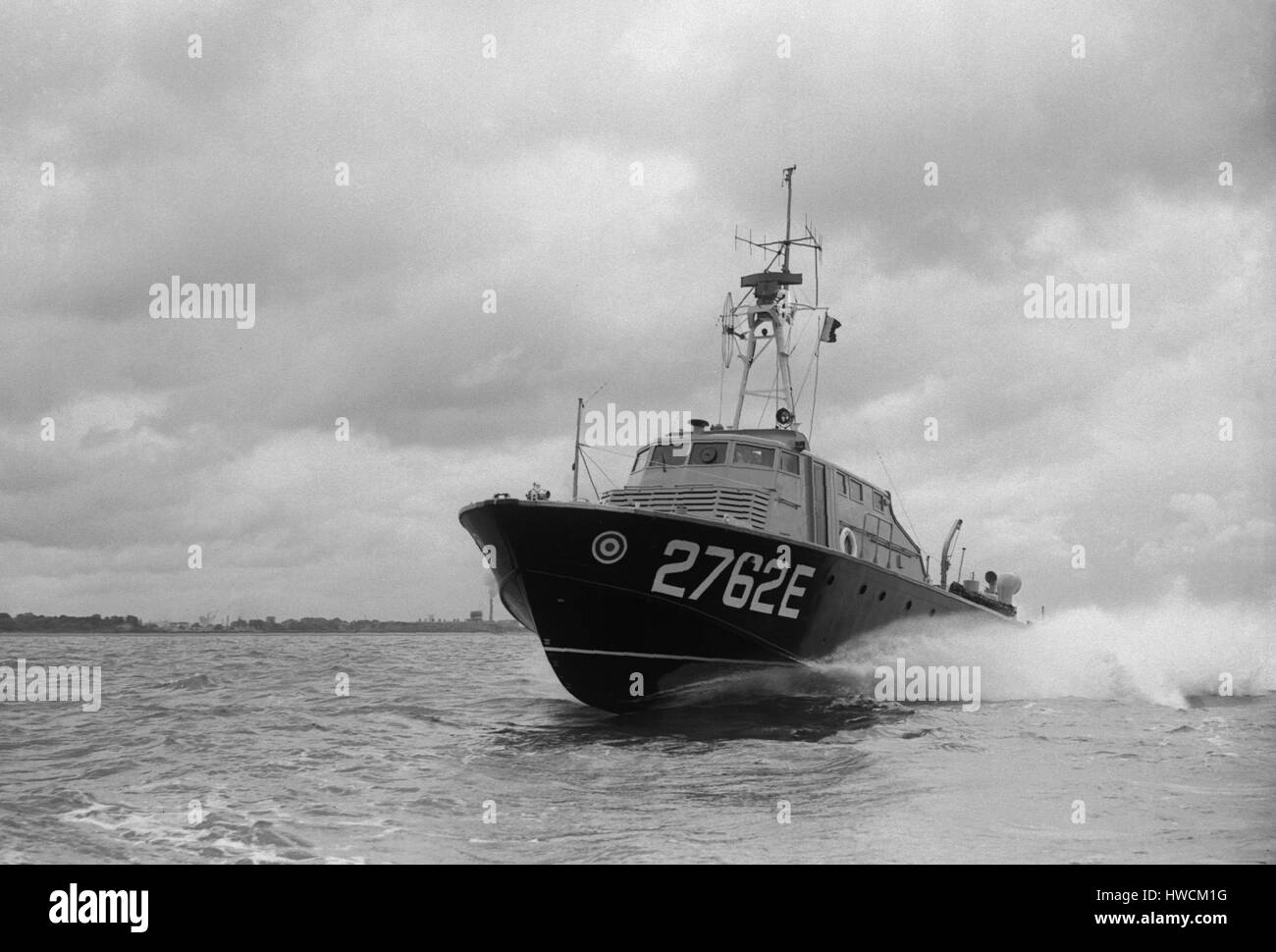 AJAX NEWS & FEATURE SERVICE. 7 Giugno, 1956. SOLENT, Inghilterra. -L'ASR PROVE IN MARE- aria mare imbarcazioni di salvataggio 2762E A VELOCITÀ NEL SOLENT. Foto:l'AJAX NEWS & FEATURE SERVICE/VT collezione REF:VT2238 Foto Stock