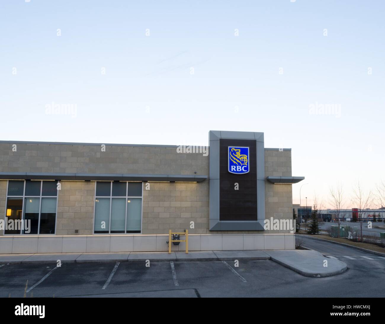 Un Royal Bank of Canada (RBC) ramo a Calgary, Alberta, Canada. Foto Stock