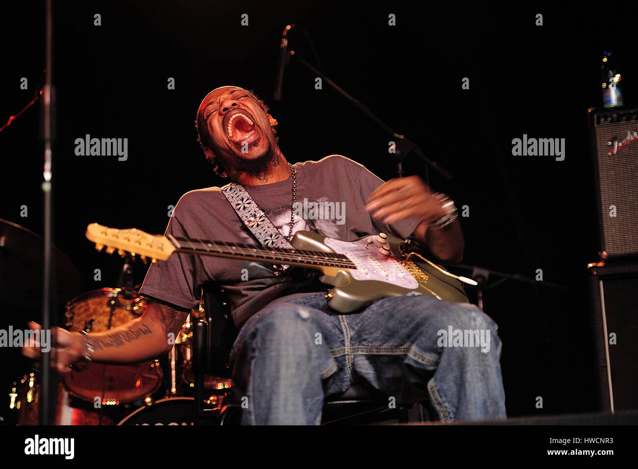 Eric Gales, (alias Raw Dawg) (nato il 29 ottobre 1974, Memphis Tennessee, hard rock, blues, heavy metal,musicista, cantautore,foto Kazimierz Jurewicz, Foto Stock