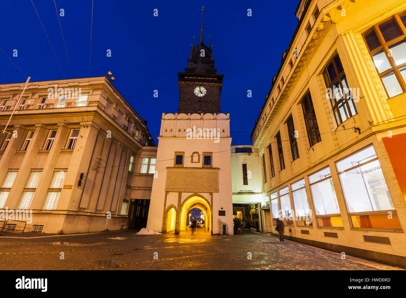 Torre Verde a Pardubice. Pardubice, Boemia, Repubblica Ceca. Foto Stock