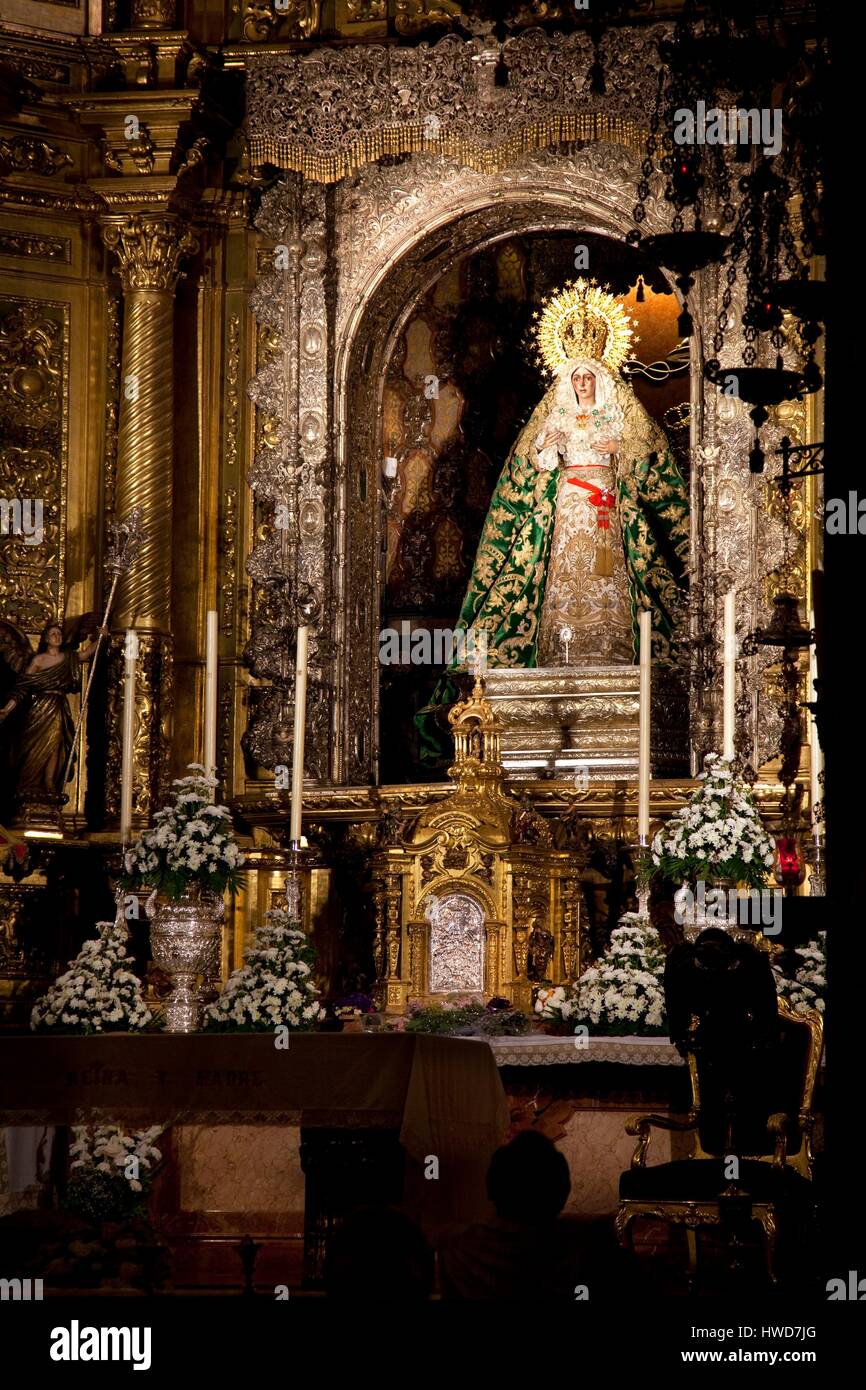 Spagna, Andalusia, Siviglia Virgen de la Macarena cappella, la Vergine di Esperanza Macarena Foto Stock