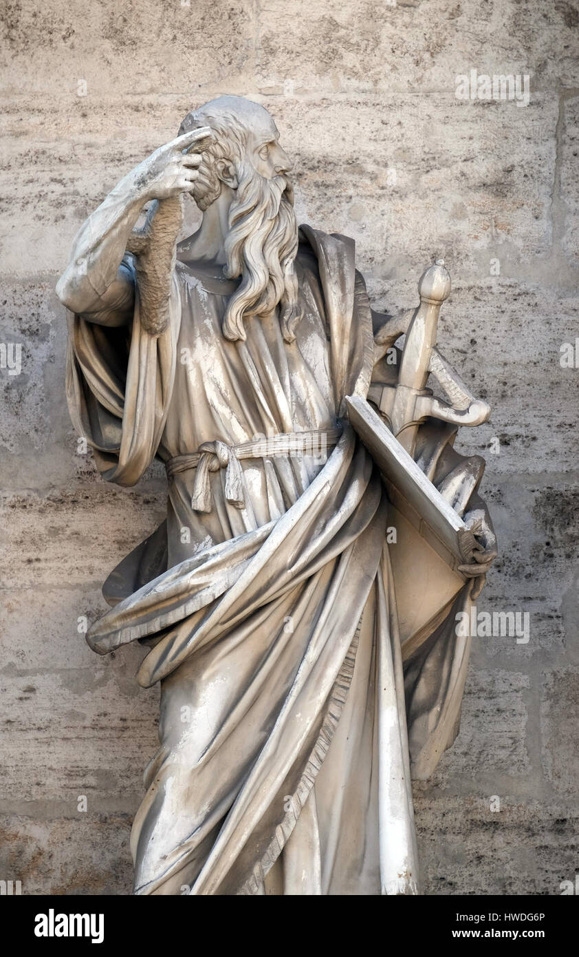 San Paolo apostolo, porta del popolo di Roma (Italia) il 03 settembre 2016. Foto Stock