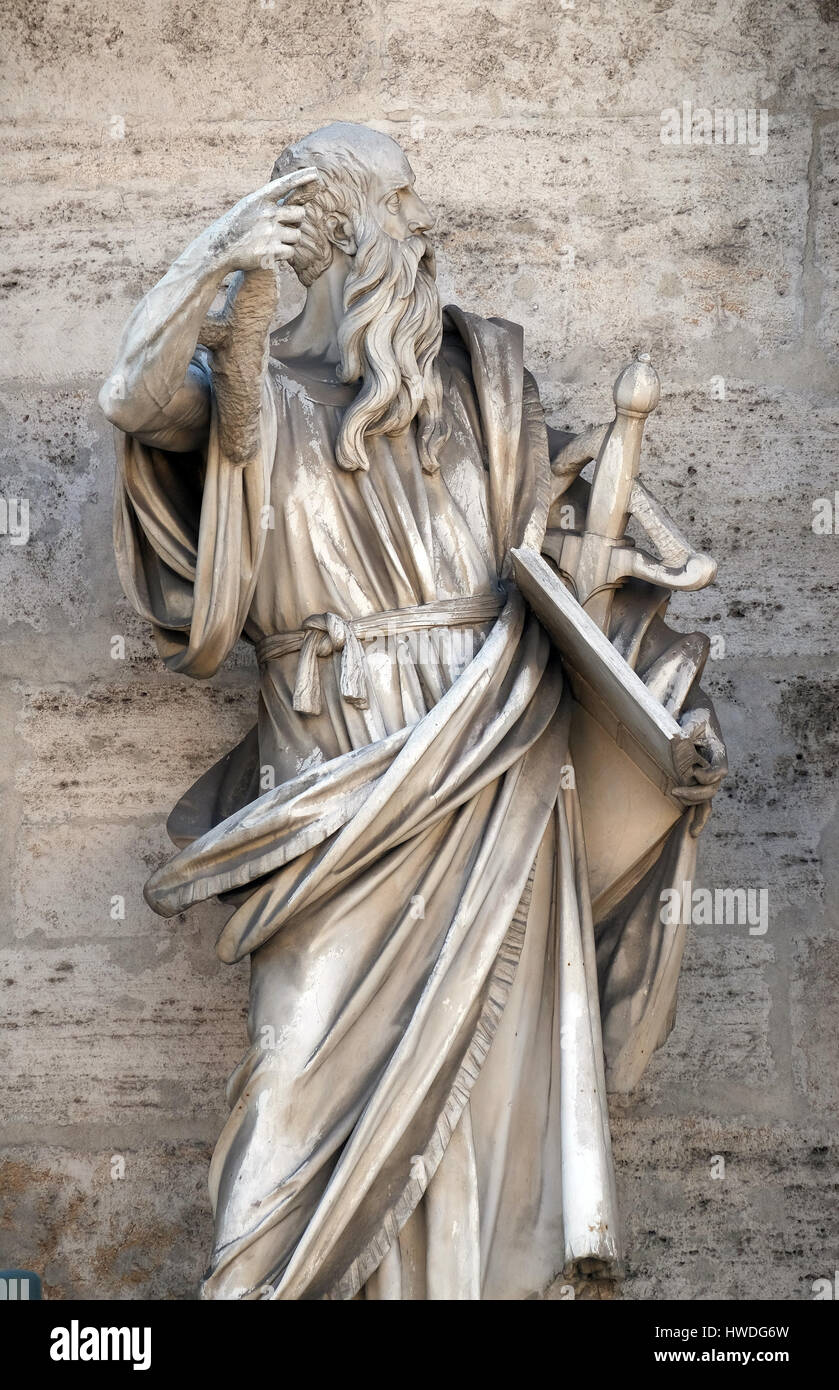 San Paolo apostolo, porta del popolo di Roma (Italia) il 03 settembre 2016. Foto Stock