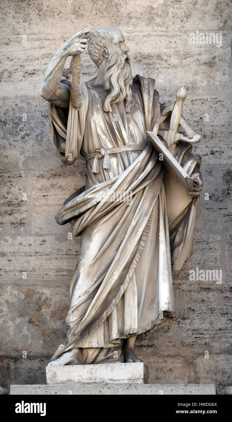 San Paolo apostolo, porta del popolo di Roma (Italia) il 03 settembre 2016. Foto Stock