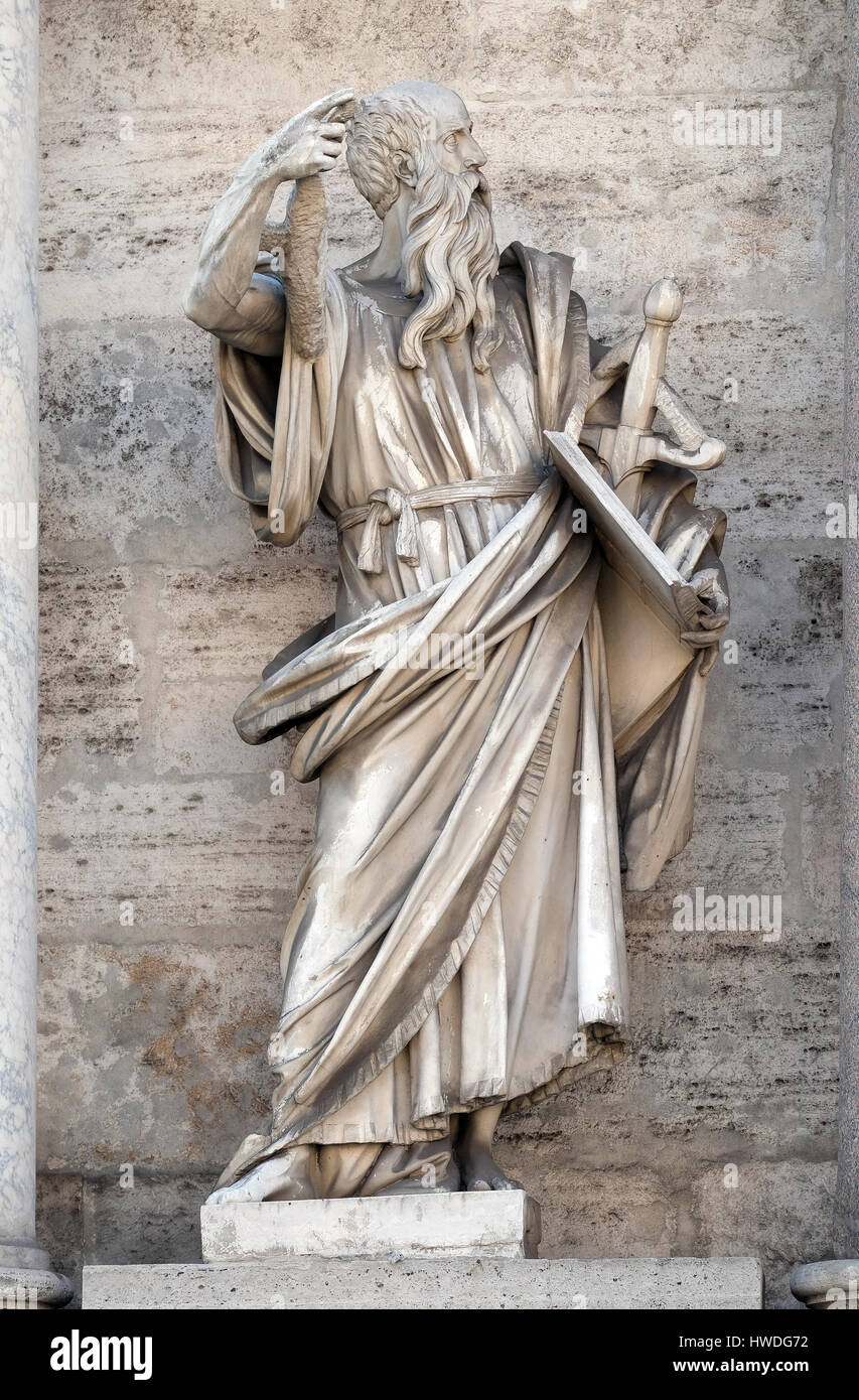San Paolo apostolo, porta del popolo di Roma (Italia) il 03 settembre 2016. Foto Stock