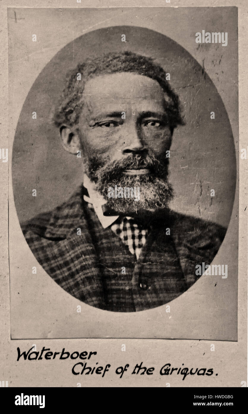 Nicolaas Waterboer ( Leader della Griqua 1870-1880 ) Diaspora olandese il parlato olandese - Afrikaans ( leggi olandesi Bibbia autorizzato ) i loro antenati erano funzionari VOC , Khoekhoe e San . Africa del Sud Africa Foto Stock