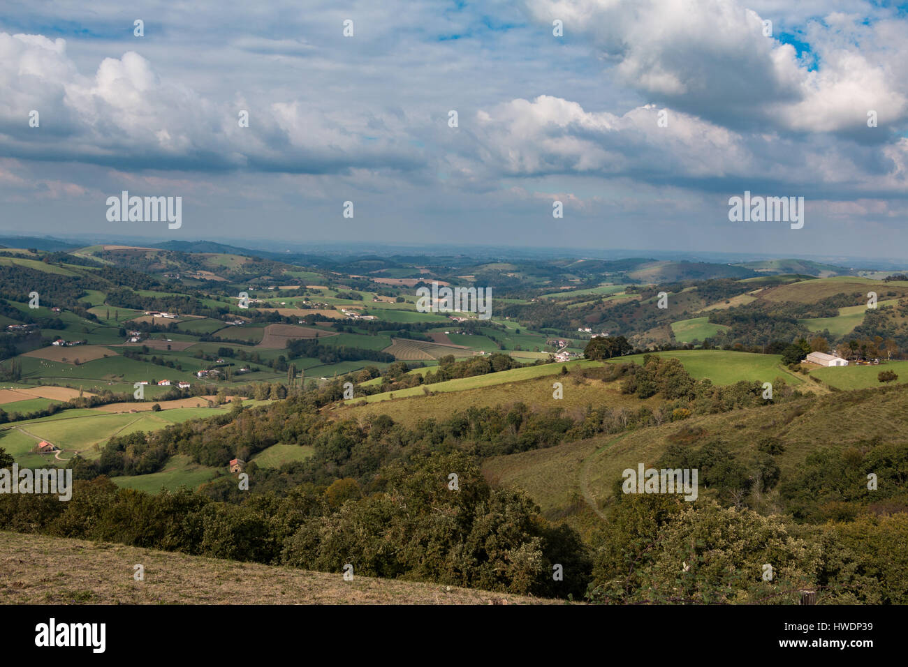 Colline del Paese basco francese Foto Stock