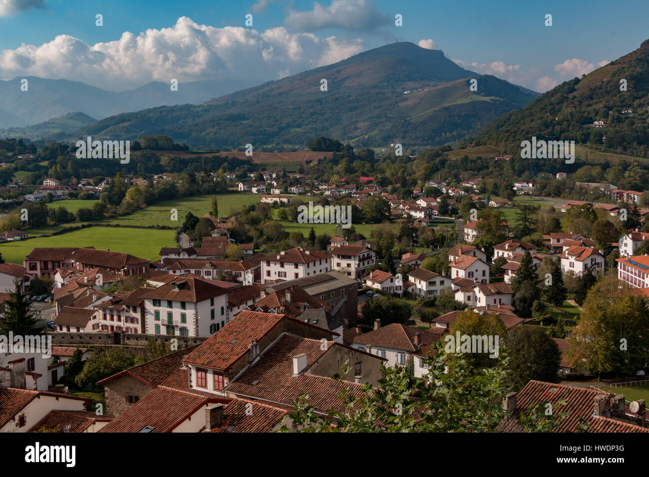 Colline del Paese basco francese Foto Stock