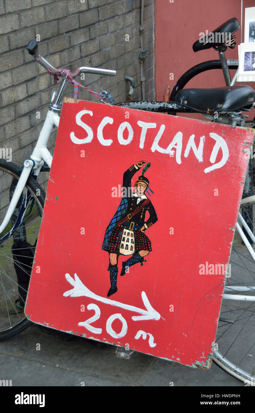 Scozia 20 metri di segno. Foto Stock