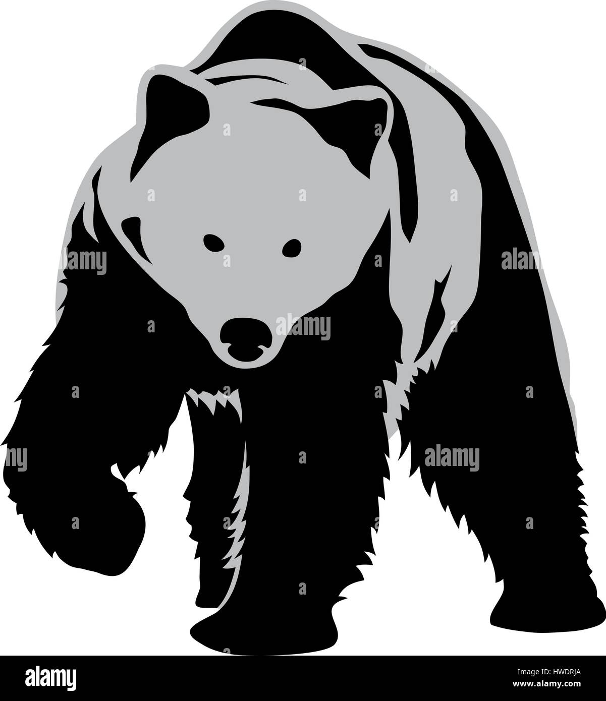 Abstract illustrazione vettoriale di orso Illustrazione Vettoriale
