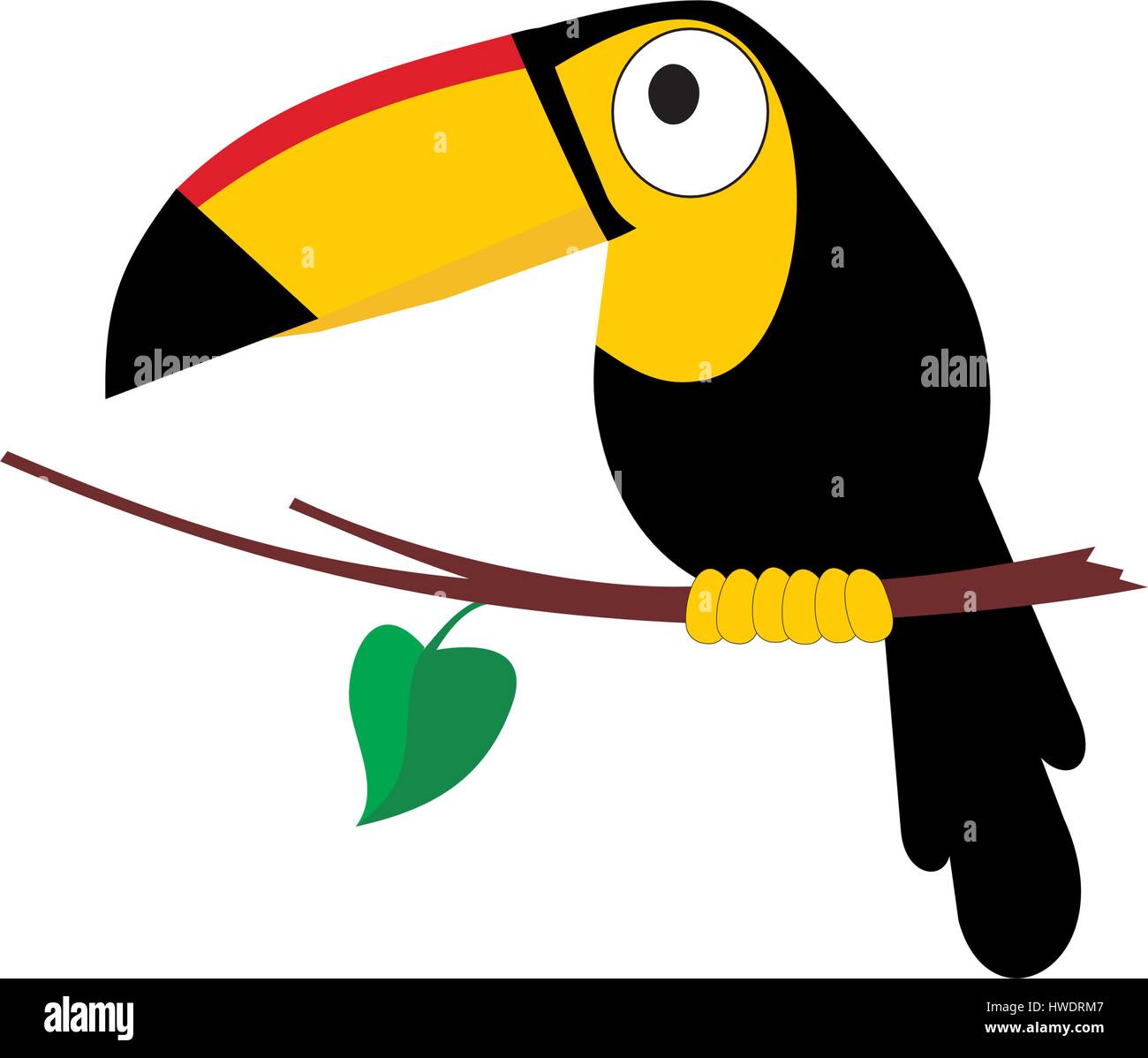 Abstract illustrazione vettoriale di uccello tropicale Illustrazione Vettoriale