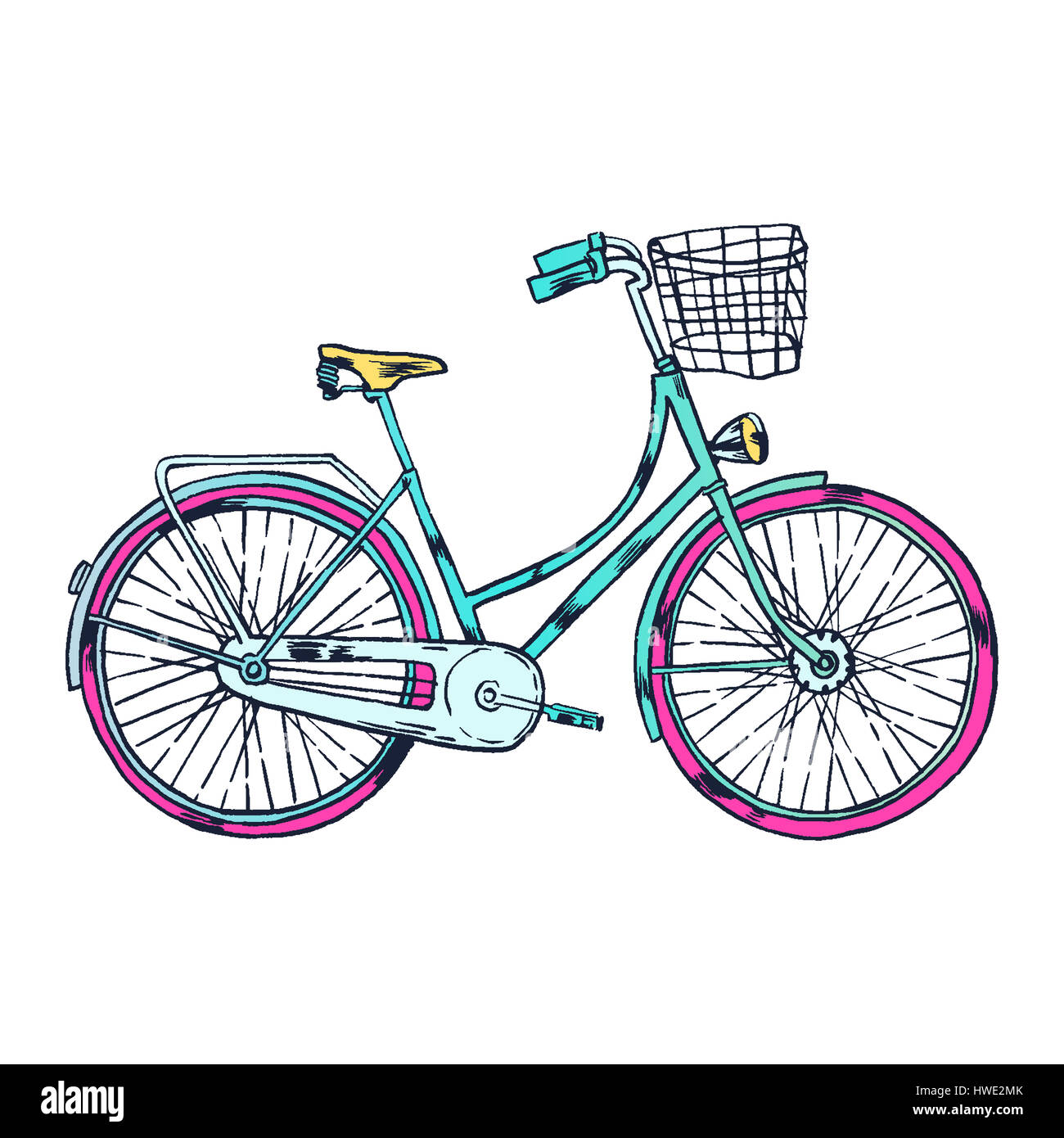 Bicicletta con carrello Foto Stock