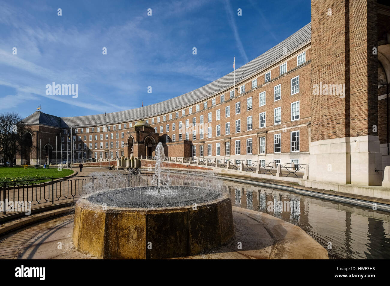 Municipio, Bristol si affaccia su College Green Foto Stock